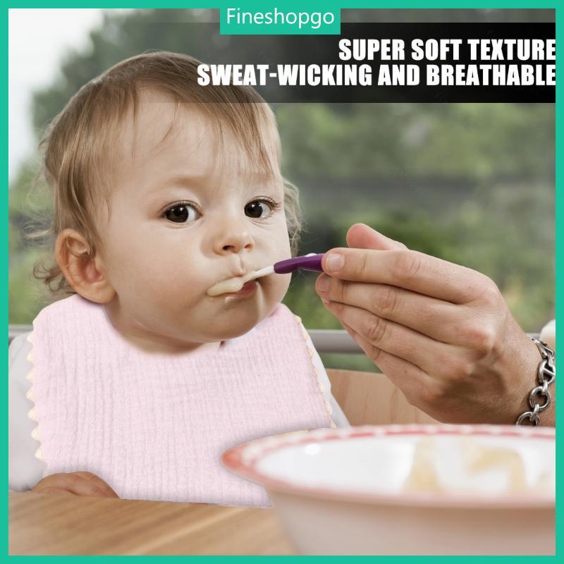 Fine Baby Bib Cotton Burp Cloth Soft Breathable Nursing Bib สําหรับการเดินทางและรับประทานอาหาร Out