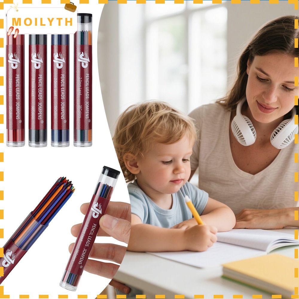 MOILYTH Lead Pencil Refill, 2.0mm Colored Mechanical Pencil Refills, 2B Art Sketch Drawing Supplies 