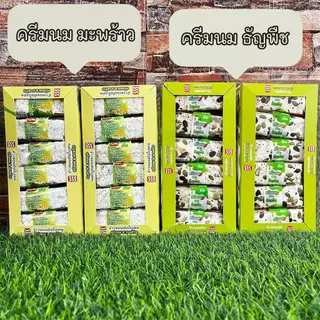 4 กล่อง 48ชิ้น ตังตัง 8รส ขนมข้าวซอยตัด,ขบเคี้ยว,กินเล่น รสครีมนม+ผลใมันงม อร่อย ฝากได้ 🎁