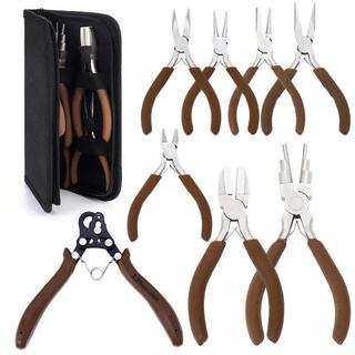 8 ชิ้น Professional Plier ชุดอุปกรณ์เครื่องประดับทําคีมชุดเครื่องมือสําหรับเครื่องประดับทํา DIY Craft ซ่อมลวดห่อ Beading