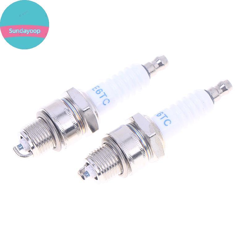 Sund 1/3 ชิ้นใหม่รถจักรยานยนต์ Spark Plug E6TC สําหรับสกู๊ตเตอร์ Moped Part เปลี่ยนอุปกรณ์เสริม TH