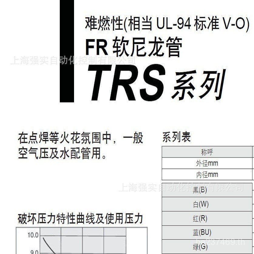 เชื่อมไนลอน TRS0603 Trachea วัสดุชั้นเดียวสารหน่วงไฟแรงดันสูง Trachea Anti-Splash ญี่ปุ่น SMC R1QJ