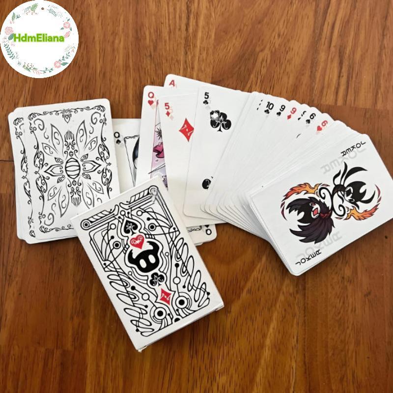 HdmEliana Hollow Knight สีดําสีขาวเล่นการ์ดเกม Group ชุดสะสมสําหรับเกมปาร์ตี้ Cardistry และ Magic Tr