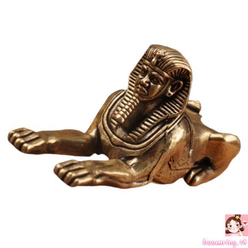 Boom Egyptians รูปแบบ Sphinx รูปปั้น Figurines ทองเหลือง Sphinx ตุ๊กตาตกแต่งวัตถุตาราง Centerpieces 