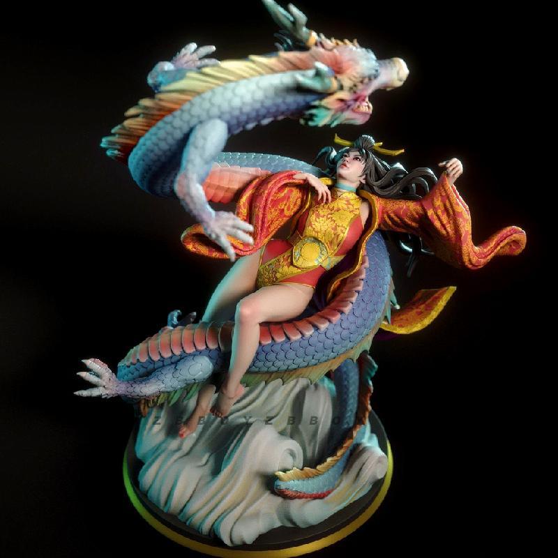 50 มม.75 มม.ZB ผู้ผลิตเกมบัลลังก์ Dragon Mom เรซิ่นทหารสีขาวรุ่น TD-4204/3D