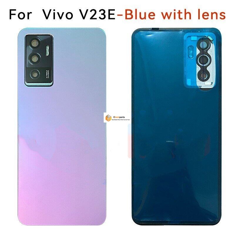 Ebesmy-6.44 "สําหรับ Vivo V23e Y75 ฝาหลังกระจกใหม่สําหรับ Vivo v23e ด้านหลังประตูกรณีกาว