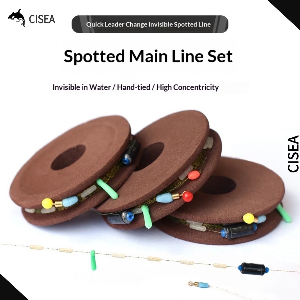 CISEA F374 อุปกรณ์ตกปลาครบเซ็ต รวมสายหลักสำหรับปลาคาร์พ การแข่งขัน และใช้งานทั่วไป