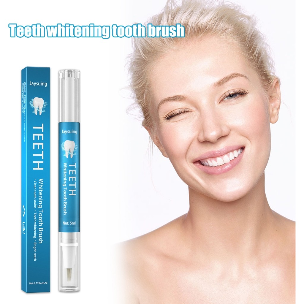 Jaysuing Teeth Whitening Pen 5ml ปากกาฟอกฟันขาว Dazzling ปากกาเจลฟอกสีฟัน ขาวทันใจ เจลทําความสะอาดฟั
