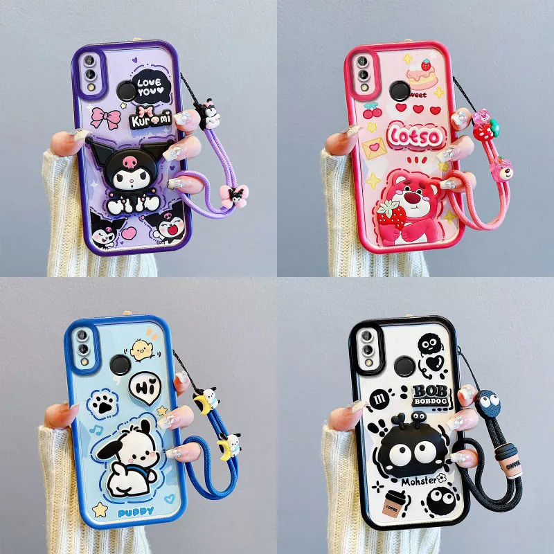 การ์ตูนน่ารักนุ่มสําหรับ huawei Nova 3 KuromiLotso Gromit Soot Sprite พร้อมเชือกเส้นเล็ก