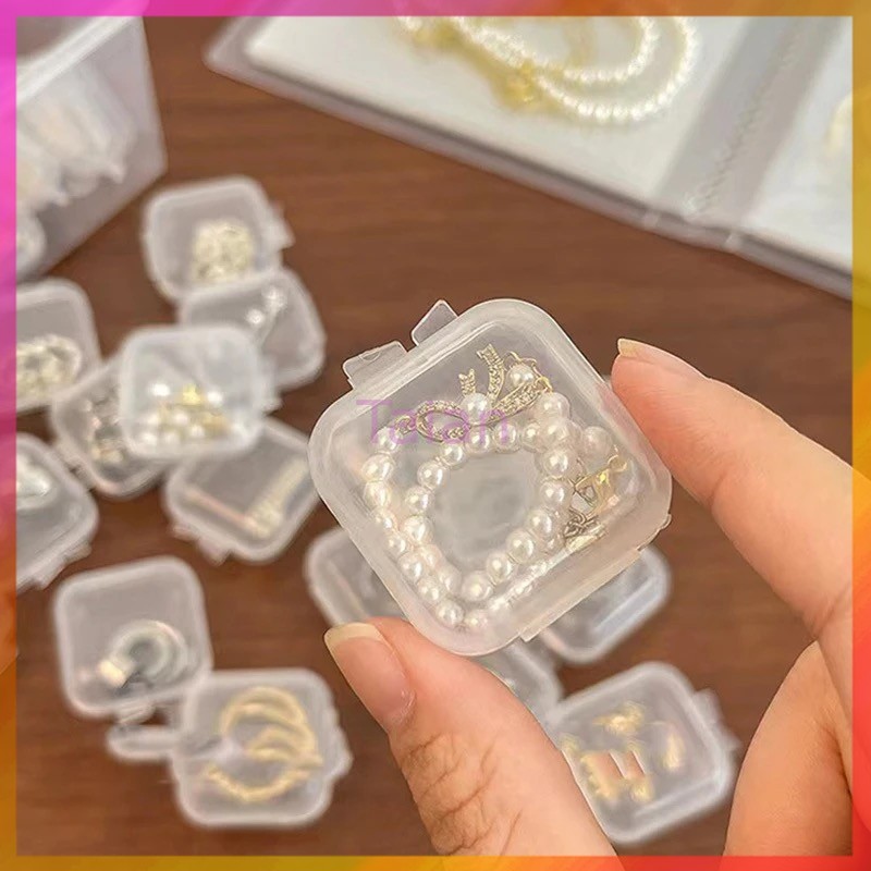 Taian กล่องจิ๋ว กล่องเก็บของขนาดเล็ก กล่องพลาสติกใส ตลับ ขนาดพกพา กล่องเก็บเครื่องประดับ 1 ชิ้น