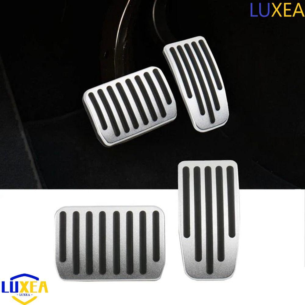 LUXEA 2 ชิ้นลื่นคันเร่งเบรค,เท้าเหยียบ Rest Pad อัพเกรดเท้าเหยียบ, การใช้เบรค Rest Pads Mat อัพเกรดทนทานประสิทธิภาพเบรคเหยียบสําหรับ Model3/Y