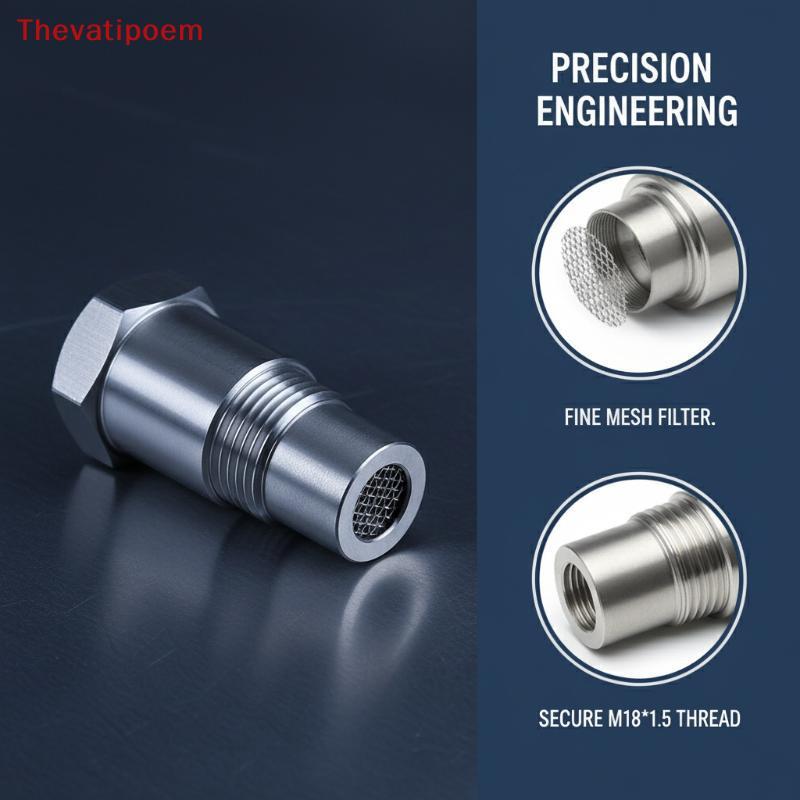 [Thevatipoem] O2 เซนเซอร์ออกซิเจน Spacer อะแดปเตอร์ตัวเร่งปฏิกิริยา Converter Bung CEL Fix Universal Emissions Che HOT