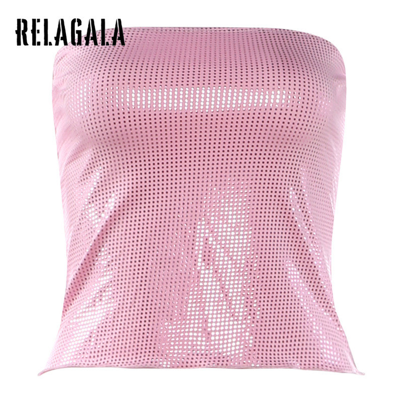 RELAGALA ผู้หญิง 2026 ใหม่สีทึบ Causal แฟชั่น Party Tube Tops