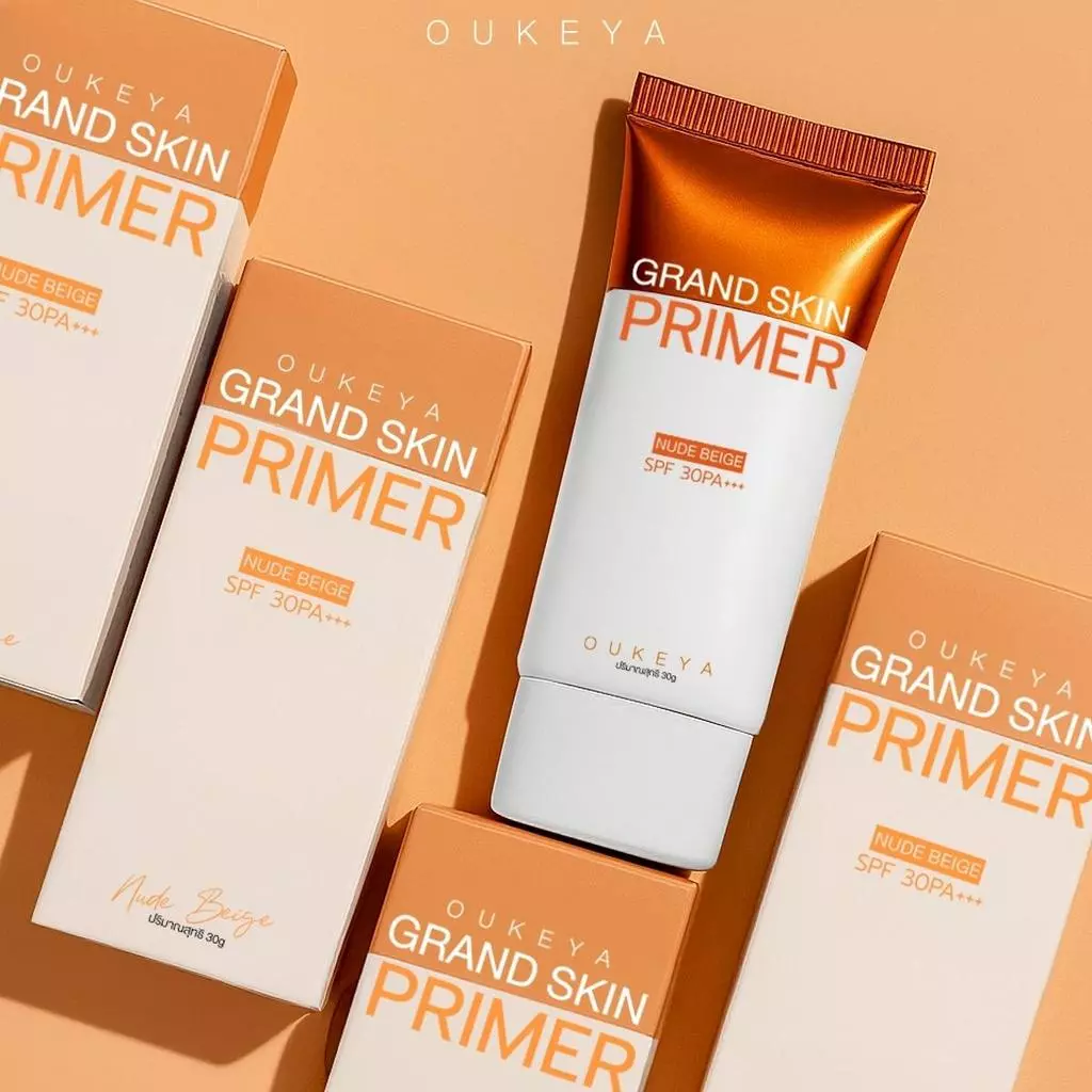 (ซื้อ 1 แถม 1) OUKEYA GRAND SKIN PRIMER SPF30 PA+++ โอกิยะ ไพรเมอร์หน้า ปรับสภาพผิวให้ดูไบร์ท กระจ่างใส เบลอรูขุมขน thumbnail 4