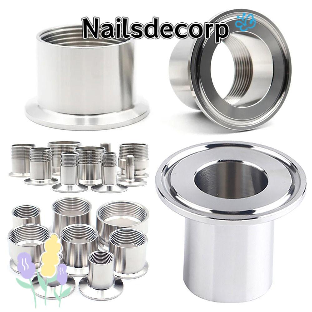 NAILSDECOR 1 ชิ้นข้อต่อท่อ, SUS304 สุขาภิบาล 1/4 "3/8" 1/2" 3/4" 1" Tri Clamp, Homebrew DN15-DN40 BSPT หญิง/ชายเกลียว TriClamp อะแดปเตอร์