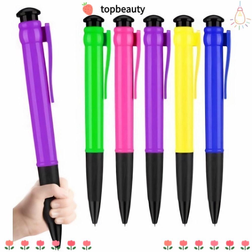 Topbeauty ปากกาลูกลื่นขนาดใหญ่, ของเล่นแปลกใหม่พลาสติก Oversize Writing ปากกา, ของเล่นอุปกรณ์ประกอบฉากขนาดใหญ่ Creative ขนาดใหญ่ Neutral ปากกาโรงเรียน Office