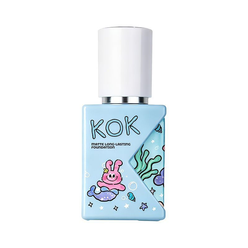 [ขายร้อน] KOK Milk Rabbit Liquid Foundation Summer Edition 24H Long-Lasting Makeup Refreshing Oil Co