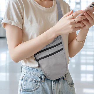กระเป๋าคาดเอวซ่อนลับ ป้องกัน RFID ปลอดภัย สำหรับพาสปอร์ต บัตรเครดิต