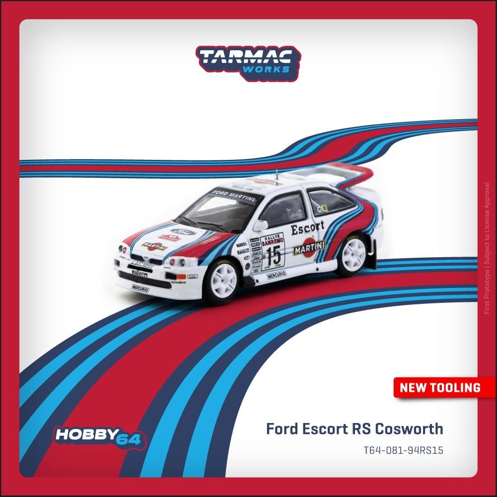 Tarmac Works 1:64 HOBBY64 Ford Escort RS Cosworth WRC Rallye Sanremo 1994 T64-081-94RS15