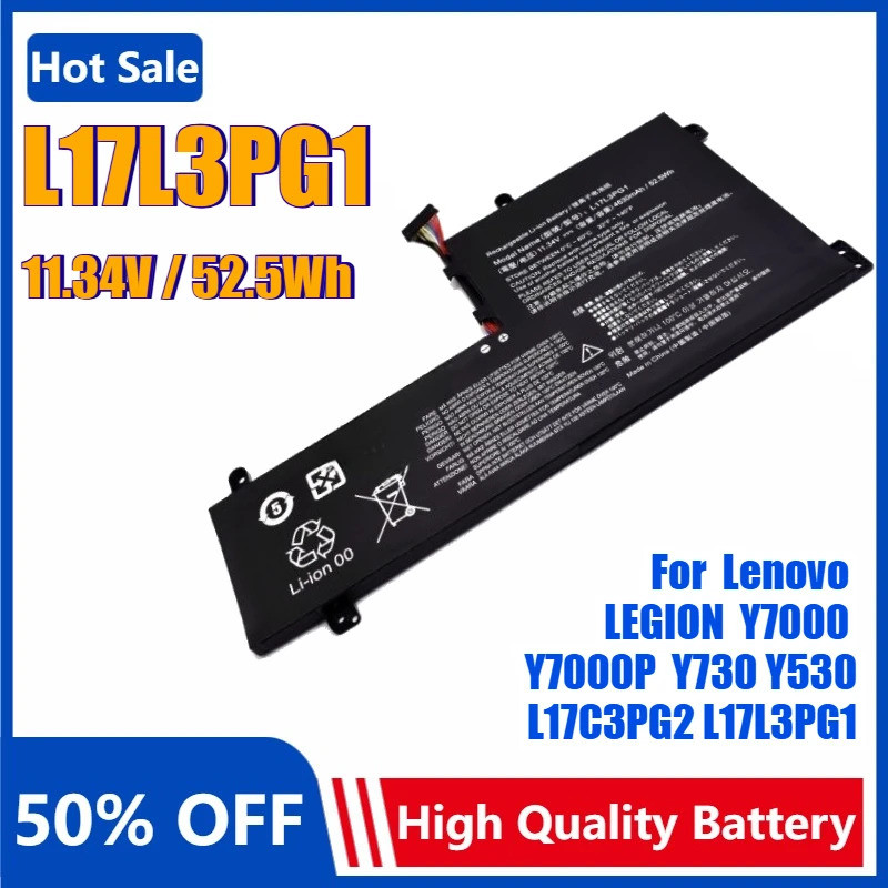 ใหม่ L17C3PG2 แบตเตอรี่แล็ปท็อปสําหรับ Lenovo LEGION Y530-15ICH Y540-15IRH Y740 Y7000 2019 L17C3PG1 