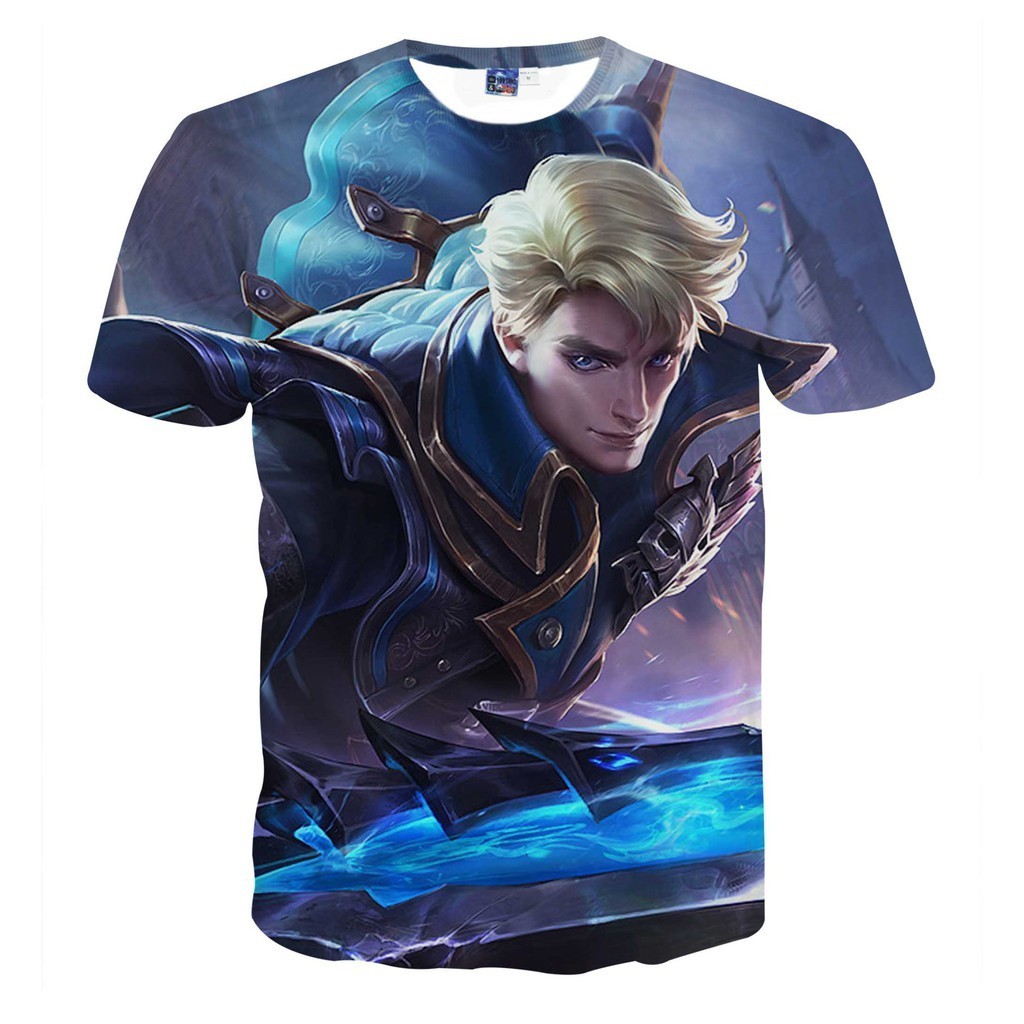 เสื้อยืดกราฟิกพิมพ์ลาย Mobile Legends Hero Alucard 3D