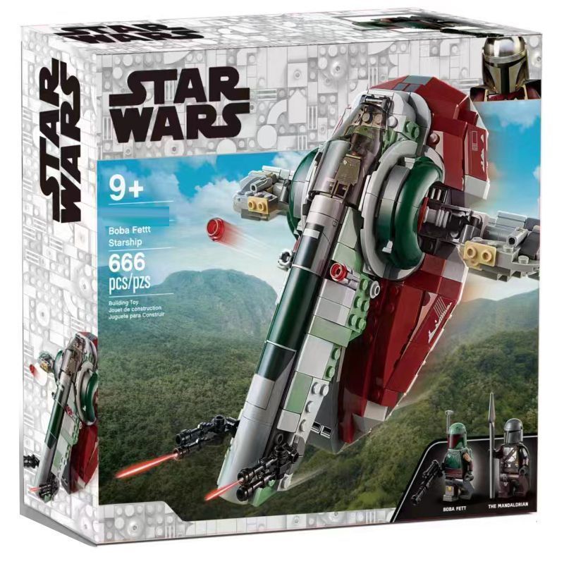 ใช้งานร่วมกับ Lego Building Blocks Star Wars Series Boba Fetts Starship 75312 ประกอบของเล่นของขวัญ