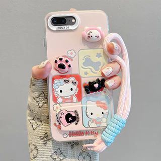 เคส iPhone 7 Plus เคส iPhone 8 Plus เคส For iPhone พร้อมตัวยึดกระจก 3D ตุ๊กตาโทรศัพท์แบบแข็ง BB-CYJZ