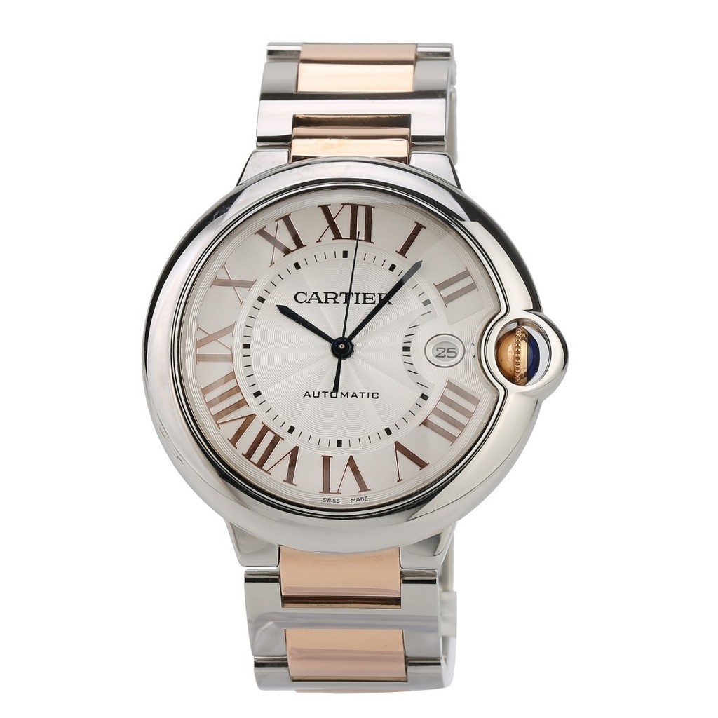 Cartier Cartier Mens Watch Blue Balloon 18K Gold Stainless Steel Automatic Mechanical Watch Mens Wat