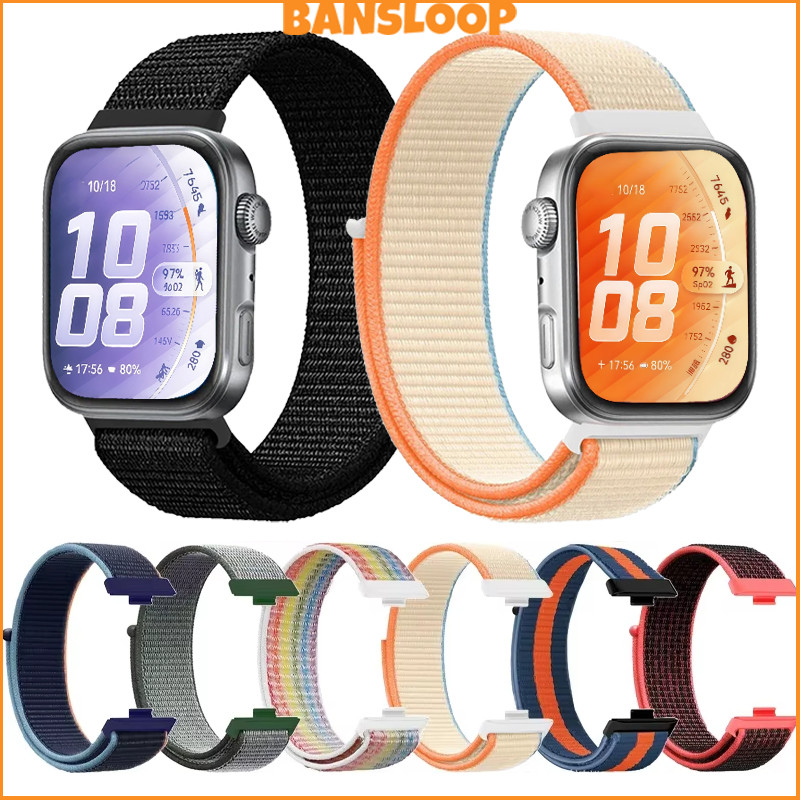 สายรัดไนล่อนกีฬา for Huawei Watch Fit 5 4 3 / 5 Pro / 4 Pro สายรัดข้อมือเปลี่ยนสายรัดข้อมือปรับได้อ่อน อุปกรณ์เสริม