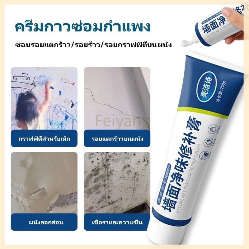 Feiyangกาวฉาบผนัง ครีมกาวซ่อมกำแพง ครีมอุดรอยรั่ว กาวซ่อมผนัง ซ่อมรอยรั่ว อุดรอยแตก 250g