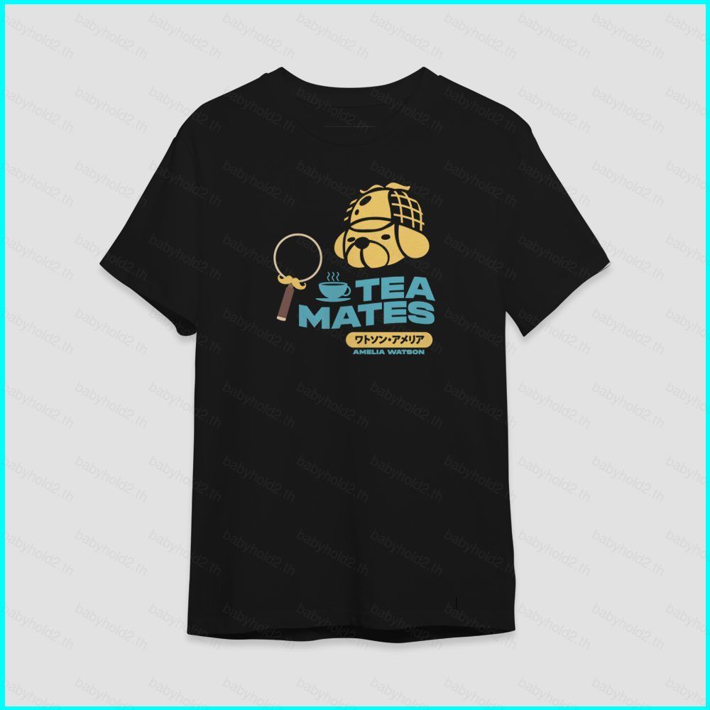 T-shirt Amelia Watson HOLOLIVE แฟชั่นลำลองแขนสั้น Unisex plus size