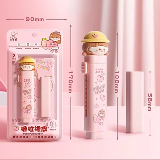 ยางลบสามเหลี่ยมแบบดึง-ดัน พร้อมยางลบดินสอหัวตุ๊กตาสุดน่ารัก มีหลายสไตล์ให้เลือกใช้กับอุปกรณ์การเรียน