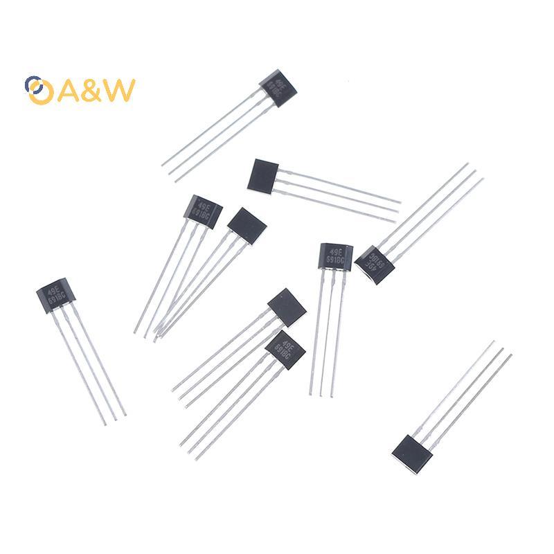 A&W 10 ชิ้นองค์ประกอบห้องโถง 49E OH49E SS49E เซ็นเซอร์เชิงเส้น