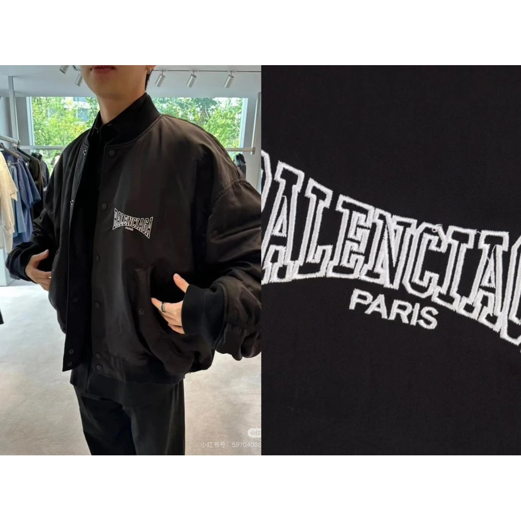 Balen Paris 24FW Autumn Winter New Style Flight Jacket Coat