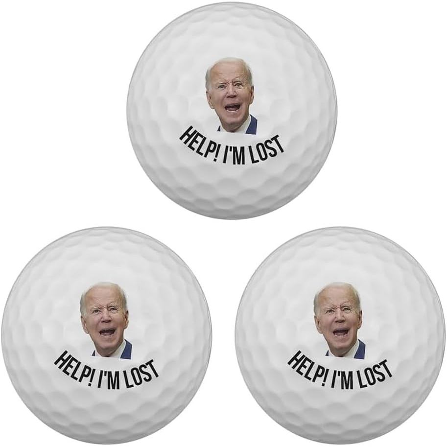ชุด 3 แพ็คลูกกอล์ฟแบบตลกและสร้างสรรค์ Im Lost Joe Biden สำหรับพ่อแม่และเพื่อนฝูง