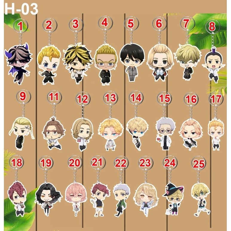 พวงกุญแจ พวงกุญแจแขวน leafou haitani sanzu tokyo revengers สติ๊กเกอร์ haitani tokyo revengers MPP