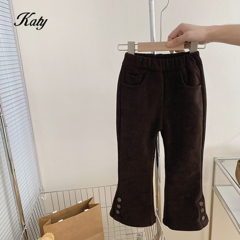 พร้อมสต็อก เกาหลีรุ่นสาวฤดูหนาวชุดเด็กผ้าฝ้ายหนาขนาดใหญ่ปกเสื้อกั๊กสั้น+คอสูงทุกการแข่งขัน จุดต่ําสุด เสื้อ+หนากางเกงบานสามชิ้นแฟชั่นสาวอบอุ่นน่ารักแฟชั่นสูทเด็กฤดูใบไม้ร่วงฤเสื้อผ้าเด็กผู้หญิง - รูปที่ 3