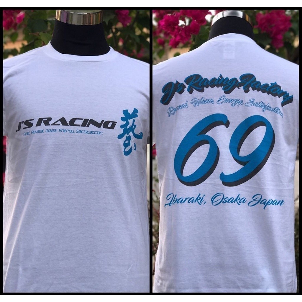 Js fashion 2025 Racing West Japan Mode D1 (เสื้อยืดสีน้ําเงิน+ขาว)