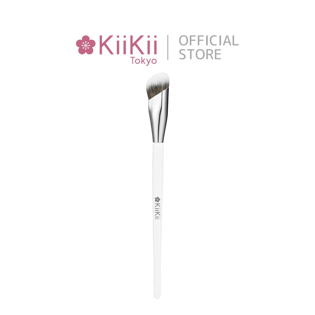 KiiKii แปรงรองพื้นแบบมุมเฉียง ขนสังเคราะห์คุณภาพสูง ปกปิดเนียน แต่งหน้ารองพื้นแนบผิว