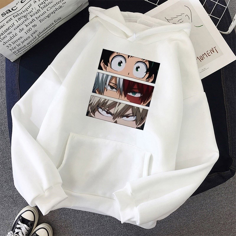【ส่งจากไทย】 เสื้อฮู้ดดี้ My Hero Academia ลายการ์ตูนอนิเมะหยี่ แขนยาว สำหรับผู้ชายและผู้หญิง