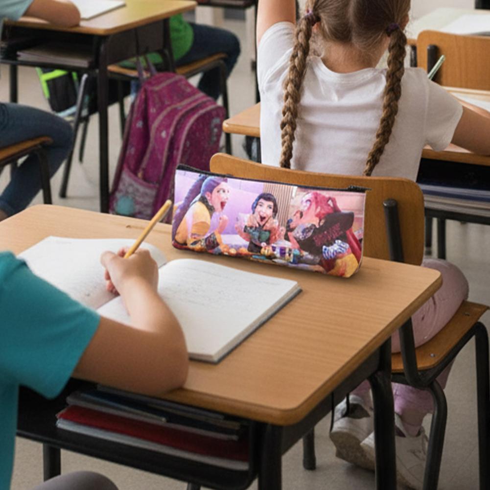 Kpop Demon Hunter แฟชั่นน่ารักปากกากระเป๋าขนาดใหญ่ความจุ Pu เก็บชั้นเดียวนักเรียน O3e0