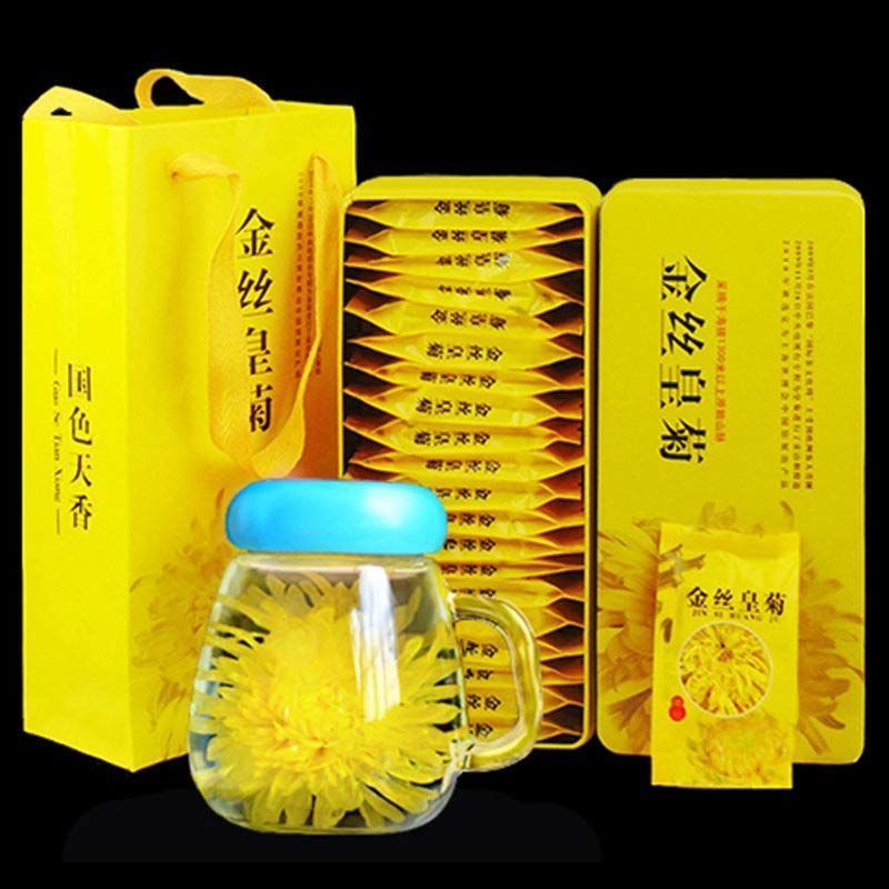 琚春堂金丝皇菊一朵一杯黄山婺源大菊花茶黄菊胎菊枸杞决明子茶叶20251210Juchuntang Golden Silk Emperor Chrysanthemum One Cup Huangshan