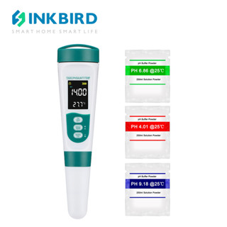 INKBIRD 5-in-1 แบบพกพาเครื่องทดสอบคุณภาพน้ําแบบดิจิตอล PH Me…
