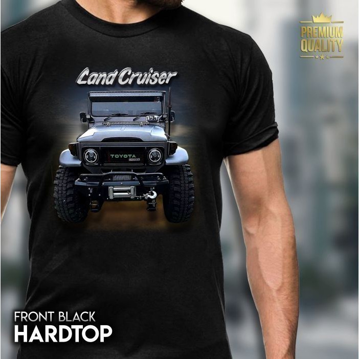 TOYOTA 2025 แฟชั่น HARDTOP รถ T-SHIRTS Land Cruiser FJ40 เสื้อยืดชุมชนรถยนต์จาก BLACK HARDTOP