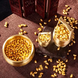 100PCS Mini Gold-Plated Ingot Shiny Alloy จีน Fortune เครื่องประดับสําหรับตกแต่งบ้าน Gifting