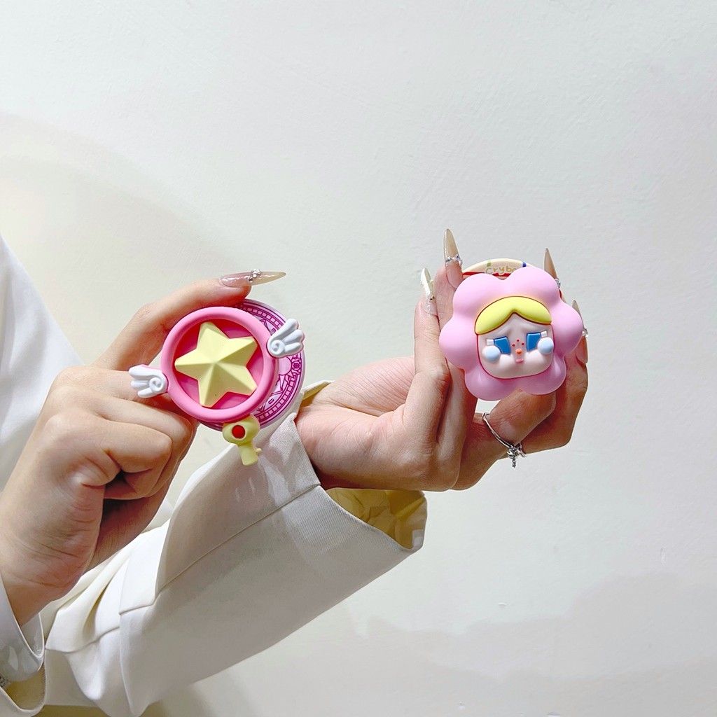 Magnetic Attraction ผู้ถือโทรศัพท์น่ารัก 3D Hello Kitty Twinkle Star Bear Design Kickstand Girly น่ารักรอบสําหรับ Naked โทรศัพท์มือถือ Magsafe กรณีพับ Anti-drop PC Bracket - รูปที่ 6