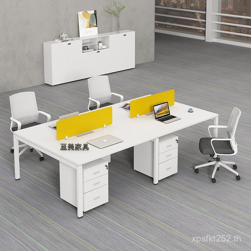 โต๊ะที่ทันสมัยมนุษย์โต๊ะเก้าอี้ตําแหน่งการทํางานผู้ถือบัตรสํานักงานที่เรียบง่ายรวมกันพนักงานบัตรตําแ