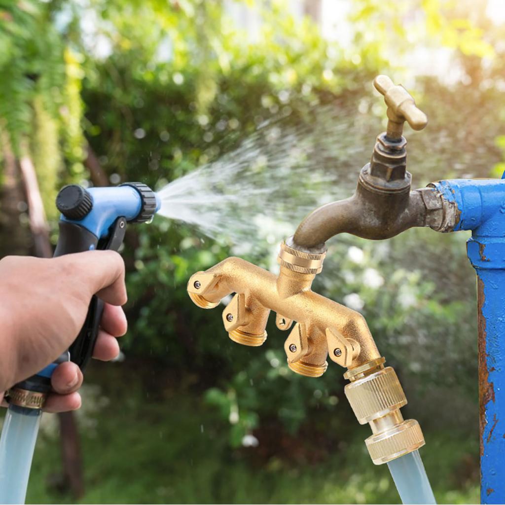 Rrianfo 4-Way Hose Valve Splitter สําหรับระบบน้ําหยดสวนสนามหญ้า