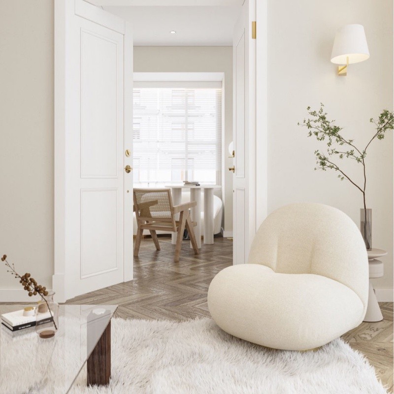 Sydney Sofa Lamb Wool Simple Single Leisure Lazy Chair sofa chair Relax Sofa Chair Single Sofa Chair