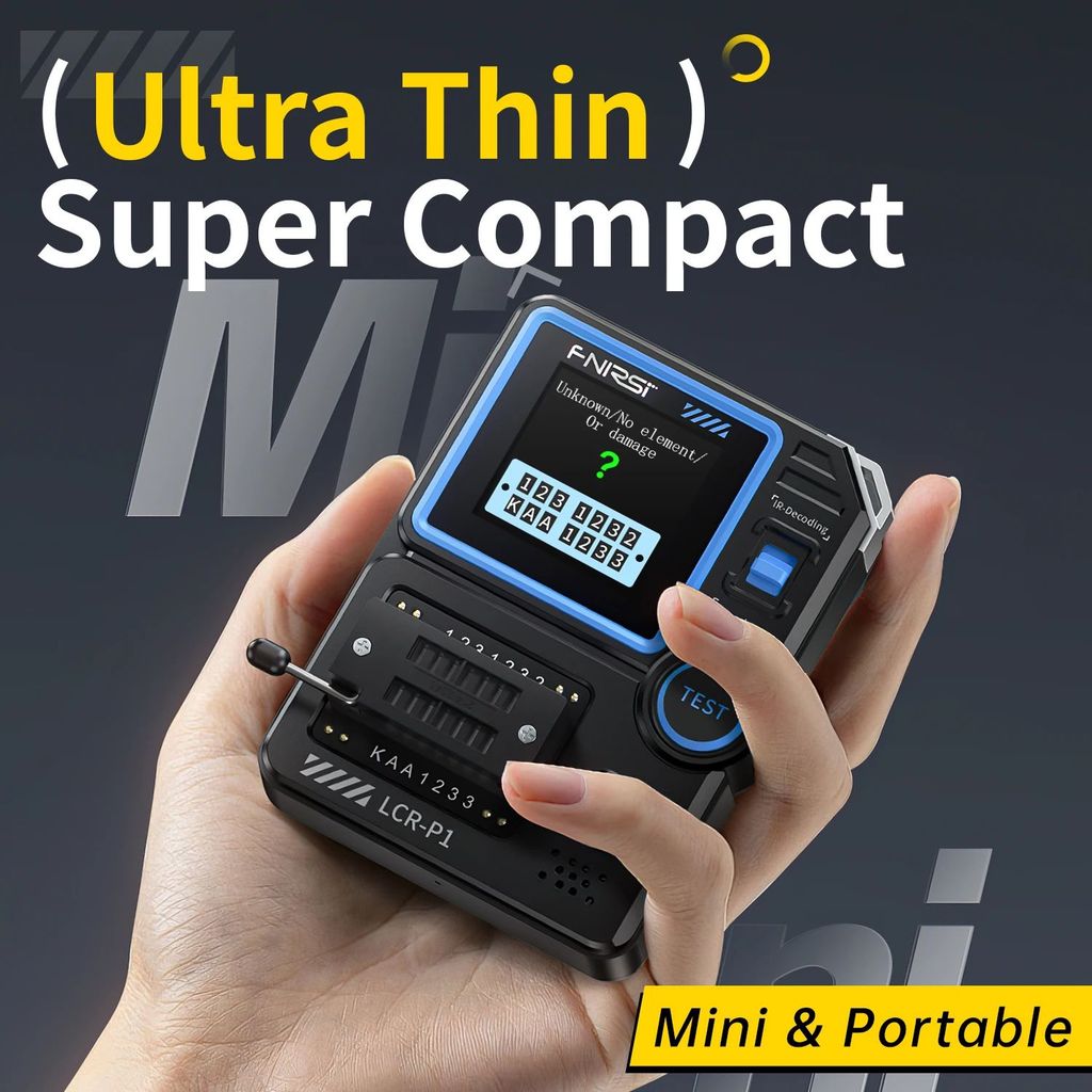 FNIRSI LCR-P1 เครื่องทดสอบทรานซิสเตอร์มัลติมิเตอร์ไดโอดทรานซิสเตอร์ความจุเมตรความต้านทาน LCR ESR Met